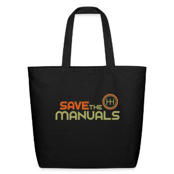 Save The Manuals - Eco-Friendly Cotton Tote - black - Front