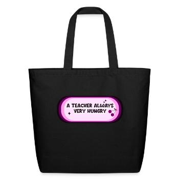 VERY HUNGRY - Eco-Friendly Cotton Tote - black - Front