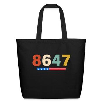 8647 Anti Trump - Eco-Friendly Cotton Tote - black - Front