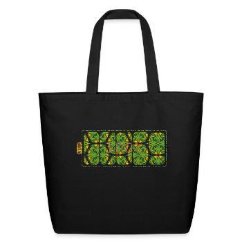 Ecology battery - Eco-Friendly Cotton Tote - black - Front