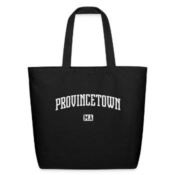 Provincetown Massachusetts - Eco-Friendly Cotton Tote - black - Front