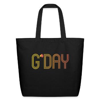 G day - Eco-Friendly Cotton Tote - black - Front