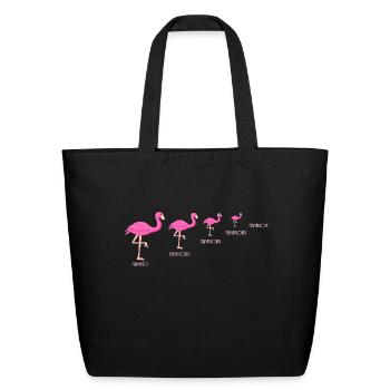 Flamingo Flamingoing Flamingone - Eco-Friendly Cotton Tote - black - Front