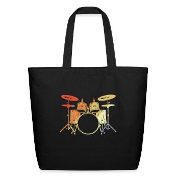 Trap Set Vintage Look - Eco-Friendly Cotton Tote - black - Front