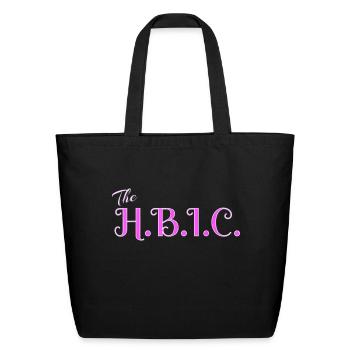 HBIC Bitch Charge women - Eco-Friendly Cotton Tote - black - Front