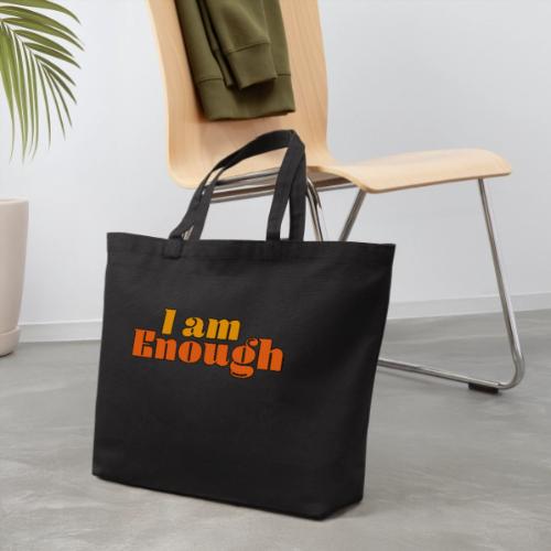 I Am Enough – Self-Love Affirmation Typography - Eco-Friendly Cotton Tote