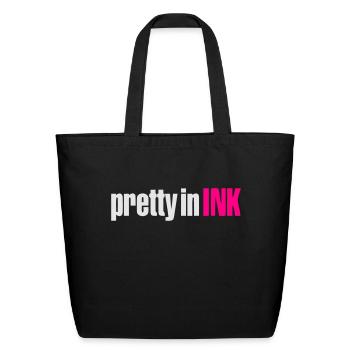 PRETTY IN INK - Eco-Friendly Cotton Tote - black - Front