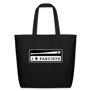 Say NO to Fascism! - Eco-Friendly Cotton Tote - black - Front
