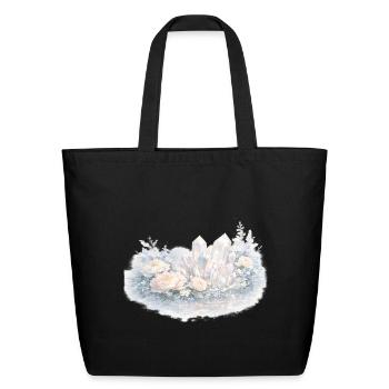 Pastel Crystal Garden - Eco-Friendly Cotton Tote - black - Front