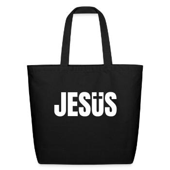 Jesus - Eco-Friendly Cotton Tote - black - Front