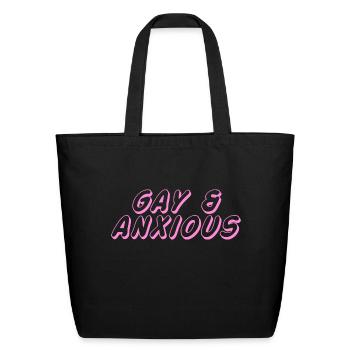 Gay & Anxious - Eco-Friendly Cotton Tote - black - Front