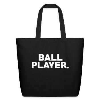Ball Player - Eco-Friendly Cotton Tote - black - Front