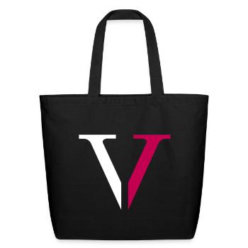 Low5ive "V" - Eco-Friendly Cotton Tote - black - Front