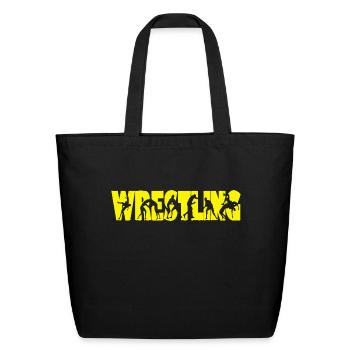 wrestling - Eco-Friendly Cotton Tote - black - Front