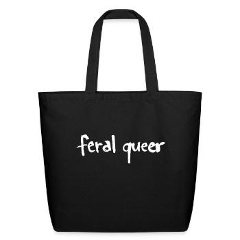 Feral Queer - Eco-Friendly Cotton Tote - black - Front