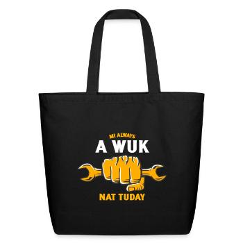 Rugged Fist and Wrench - Eco-Friendly Cotton Tote - black - Front