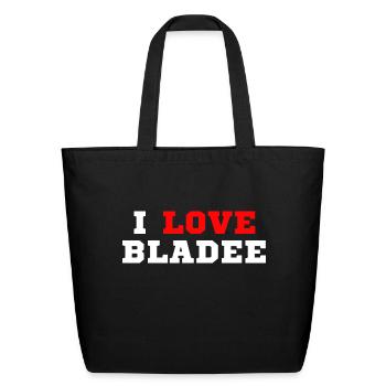 i love bladee - Eco-Friendly Cotton Tote - black - Front