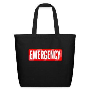Emergency nature - Eco-Friendly Cotton Tote - black - Front