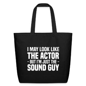 stage technician - Eco-Friendly Cotton Tote - black - Front