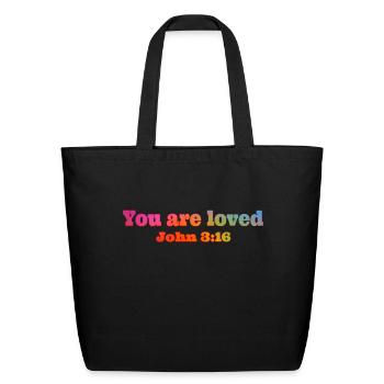John - Eco-Friendly Cotton Tote - black - Front