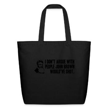 john brown - Eco-Friendly Cotton Tote - black - Front