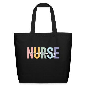Nurse Emergency - Eco-Friendly Cotton Tote - black - Front