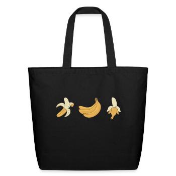 Banana - Eco-Friendly Cotton Tote - black - Front