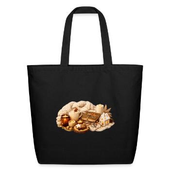 Cozy Rustic Hearth Night - Eco-Friendly Cotton Tote - black - Front