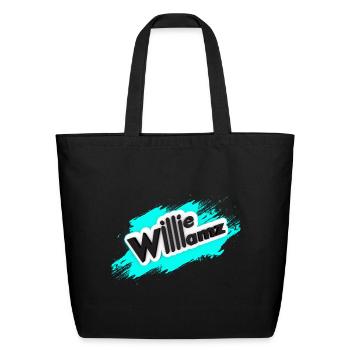 Willieamz Neon Splash Logo Tee - Eco-Friendly Cotton Tote - black - Front