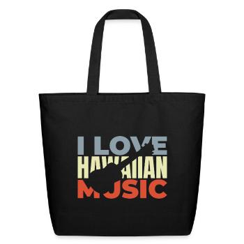 Hawaii Music - Eco-Friendly Cotton Tote - black - Front