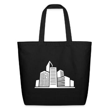 Casino City - Eco-Friendly Cotton Tote - black - Front