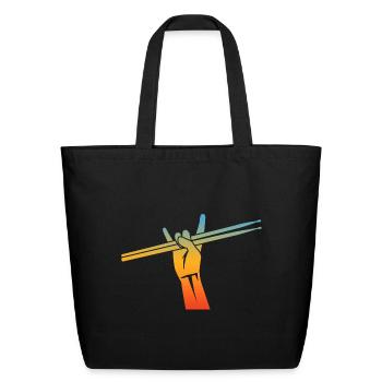 Drummer Drumsticks - Eco-Friendly Cotton Tote - black - Front