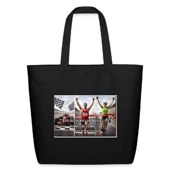 No Substitute for Victory: Tri-Sports - Eco-Friendly Cotton Tote - black - Front