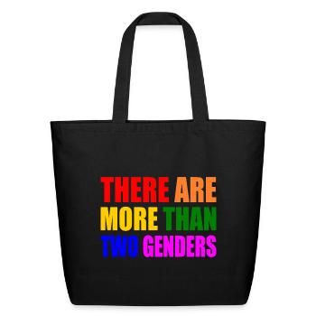 there are more than two genders - Eco-Friendly Cotton Tote - black - Front