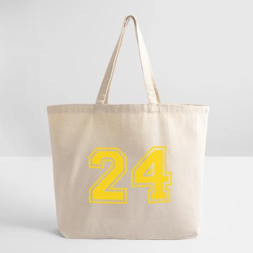 Number 24 in a classic athletic collegiate font - Eco-Friendly Cotton Tote