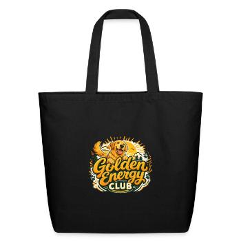 Pet Friends Golden Retriever Dog Lover - Eco-Friendly Cotton Tote - black - Front