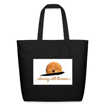 Dancing moon  - Eco-Friendly Cotton Tote - black - Front