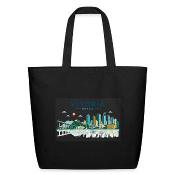 Vitória Espirito Santo Brasil Skyline - Eco-Friendly Cotton Tote - black - Front