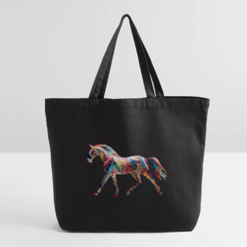 Colorful Abstract Horse Art Design - Eco-Friendly Cotton Tote