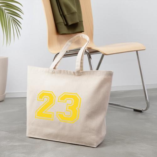 Number 23 in a classic athletic collegiate font - Eco-Friendly Cotton Tote