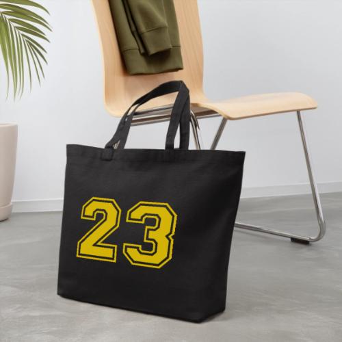 Number 23 in a classic athletic collegiate font - Eco-Friendly Cotton Tote