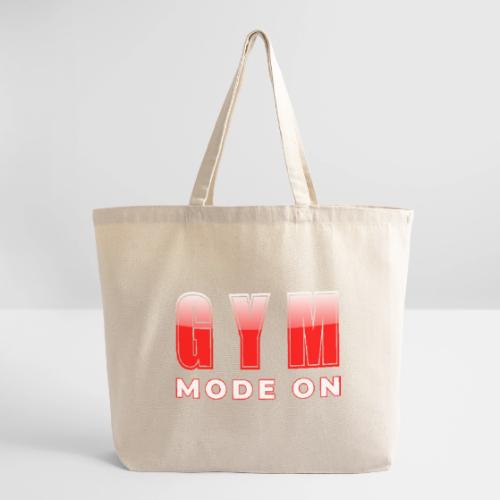 Gym Mode On Fitness Typography Design - Eco-Friendly Cotton Tote