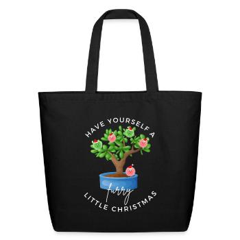 Have yourself a furry little Christmas - Eco-Friendly Cotton Tote - black - Front