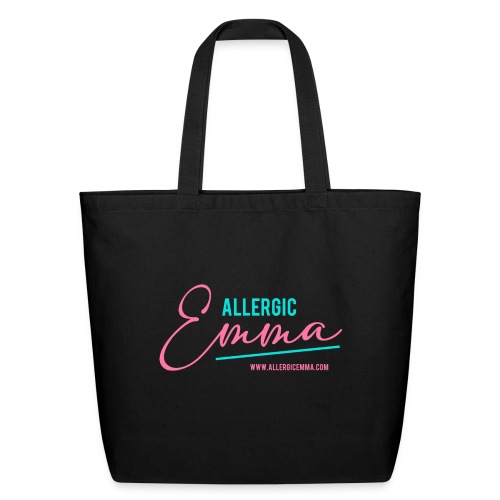 Official Allergic Emma Logo with Website - Eco-Friendly Cotton Tote