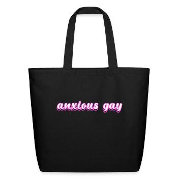 Anxious Gay - Eco-Friendly Cotton Tote - black - Front