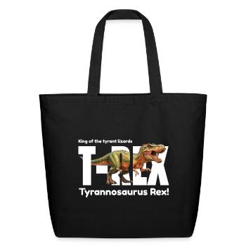 T-Rex Dinosaur Prehistoric Predator - Eco-Friendly Cotton Tote - black - Front