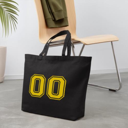 Number 00 in a classic athletic collegiate font - Eco-Friendly Cotton Tote