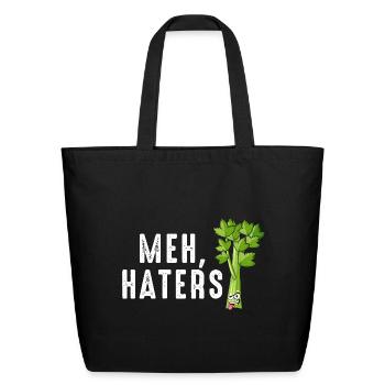 Meh Hater's Celery Sass - Eco-Friendly Cotton Tote - black - Front