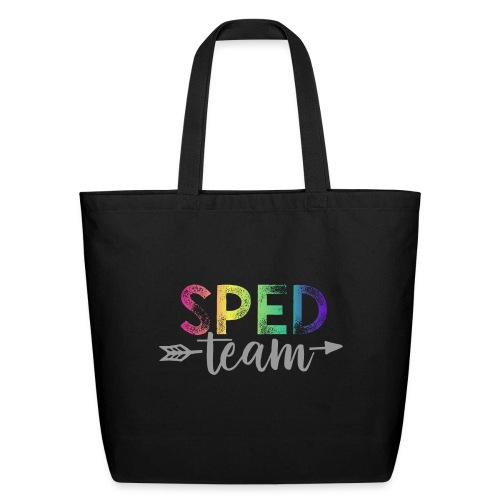 SPED Team Teacher T-Shirts Rainbow - Eco-Friendly Cotton Tote