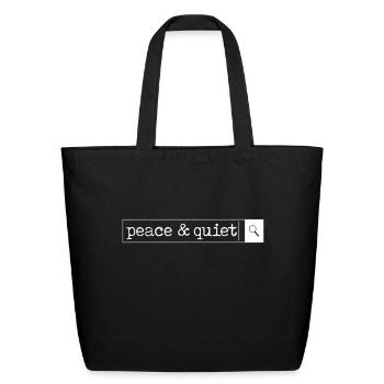 Peace Search Student Teacher - Eco-Friendly Cotton Tote - black - Front